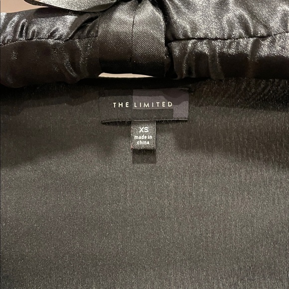 The Limited Black Satin ruffle blouse - Picture 2 of 3